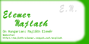 elemer majlath business card